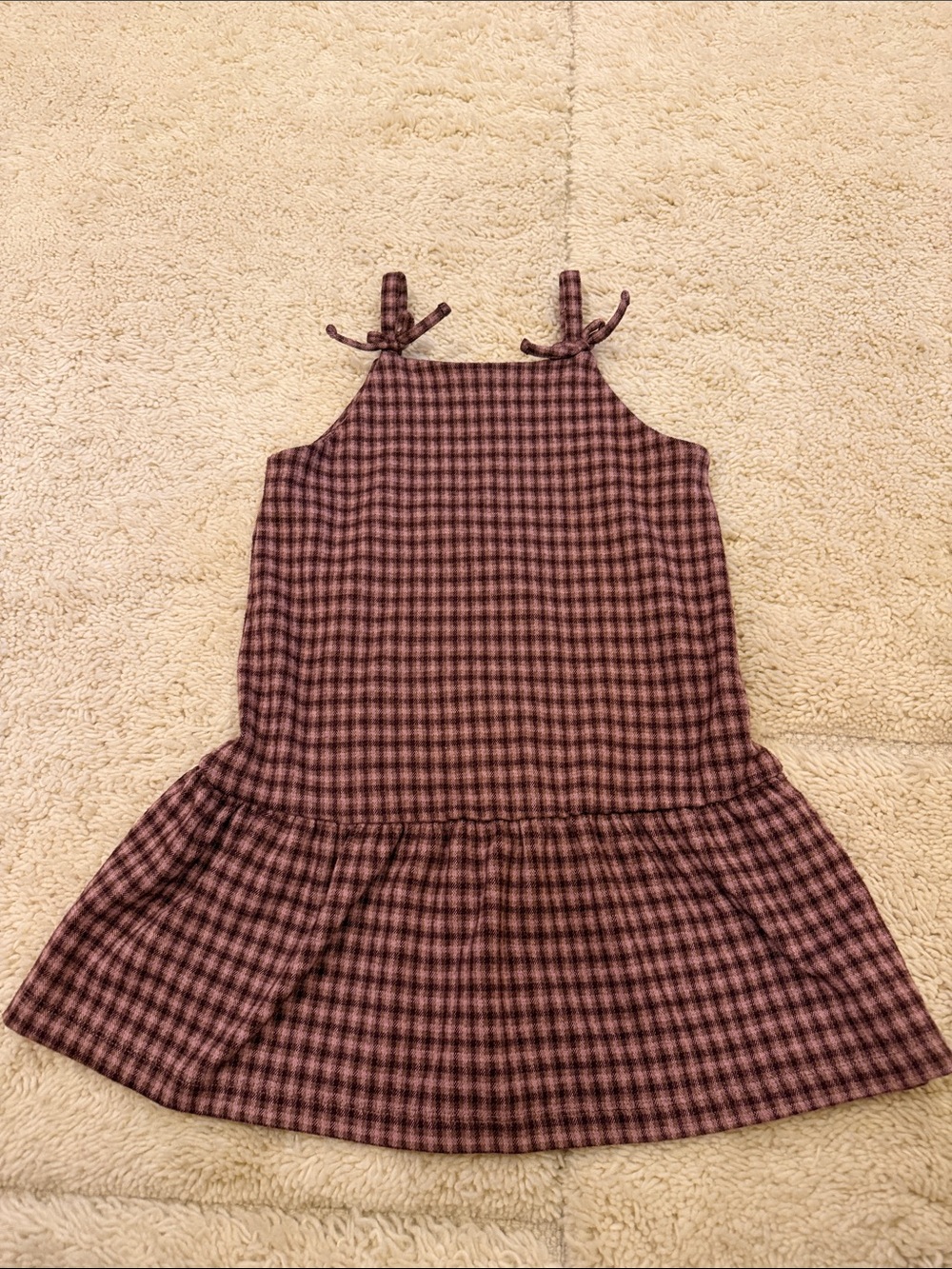 Zara Pink Plaid Tie-Strap Casual Dress